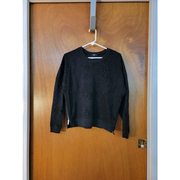 Rails Marlo Flocked Pattern Top in Black Flocked Cobra - Sz: M - Picture 1 of 5